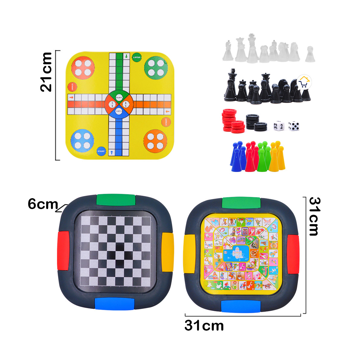 Miniatura 3 de Juego De Mesa 7 En 1 Familiar LS20